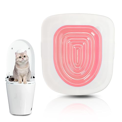 Katzentoiletten-Trainingsset, 38 x 34 x 3,2 cm, Katzentoiletten-Trainingssystem mit Rillen-Design für Katze, Hund und Kleintiere, Katzentoilettentrainer mit starker Tragfähigkeit für Urinalsitz, Katzentoiletten-Trainingsset, 38 x 34 x 3,2 cm, Katzentoiletten-Trainingssystem mit Rillen-Design für Katze, Hund und Kleintiere, Katzentoilettentrainer mit starker Tragfähigkeit für Urinalsitz, von Sonew