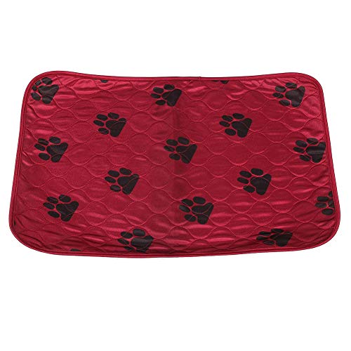 Wasserdichtes Hunde-Pinkelkissen, wiederverwendbar und waschbar, starke Saugfähigkeit, Urinmatte für Hunde, Welpen und Katzen (40 x 60 cm, Rot) von Sonew
