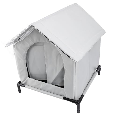Winter Isoliertes Katzenhaus Im Freien Im Freien mit Geräumigem Design, Wasserfestes Blaues Zelthaus für Streunende und Außenkatzen Alle Jahreszeiten Eingeschlossen (Gray) von Sonew