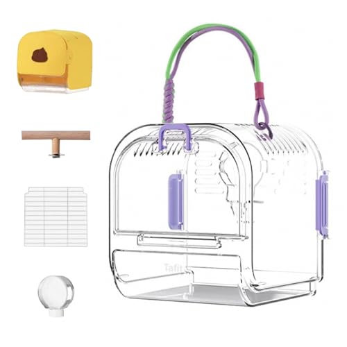 Bequeme Tragetasche für Katzen, langlebig, regulierbar, Schulterband, Tasche für Haustiere, Reisen, bequem, belüftet, tragbar, Vogelhaus von Songelt