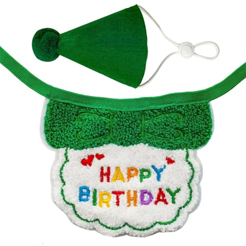 Haustier-Kostüm-Zubehör mit süßem Halsband, Lätzchen und Kegelhut für Katzen und Hunde, Geburtstagsparty, Partyzubehör Haustier-Kostüm-Zubehör mit süßem Halsband, Lätzchen und Kegelhut für Katzen und Hunde, Geburtstagsparty, Partyzubehör von Songelt