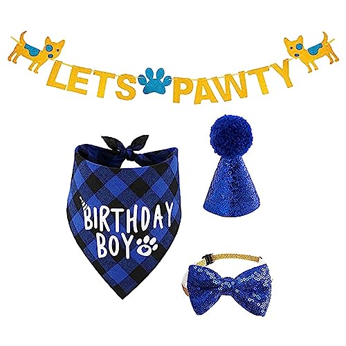 Hunde-Geburtstagskleid, Welpengeburtstagsparty-Zubehör, Halsband, Hut, Haustier-Partyzubehör, Kleid, Halsband, Hund Hunde-Geburtstagskleid, Welpengeburtstagsparty-Zubehör, Halsband, Hut, Haustier-Partyzubehör, Kleid, Halsband, Hund von Songelt