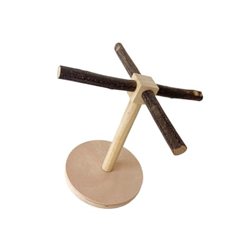 Papageien Schleifkratzer Sitzstange Vogel drehbarer Holzständer Tischspielzeug Stick Rack Spielzeug Schleifen Sitzstange Zubehör Vogelständer von Songelt
