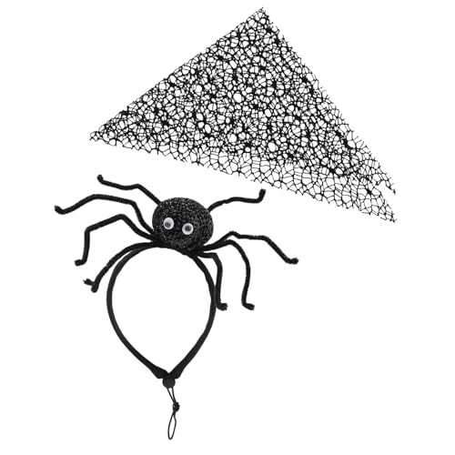 Spinnennetz-Schal und Stirnband für Haustierhals-Dekorationen, Spinnennetz-Spinnen, dreieckiges Handtuch, Hundeschal, Haustier-Halstuch, Halloween-Kostüme für Hunde Spinnennetz-Schal und Stirnband für Haustierhals-Dekorationen, Spinnennetz-Spinnen, dreieckiges Handtuch, Hundeschal, Haustier-Halstuch, Halloween-Kostüme für Hunde von Songelt