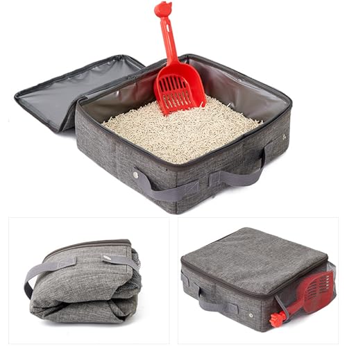 Sonhomay Reise-Klo Tragbare Haustiertoilette mit wasserdichtem Futter Katzentoilette Katzentoilette für Outdoor-Reisen mit Haustier Sonhomay Reise-Klo Tragbare Haustiertoilette mit wasserdichtem Futter Katzentoilette Katzentoilette für Outdoor-Reisen mit Haustier von Sonhomay