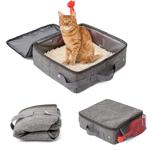 Sonhomay Reise-Klo Tragbare Haustiertoilette mit wasserdichtem Futter Katzentoilette Katzentoilette für Outdoor-Reisen mit Haustier Sonhomay Reise-Klo Tragbare Haustiertoilette mit wasserdichtem Futter Katzentoilette Katzentoilette für Outdoor-Reisen mit Haustier von Sonhomay