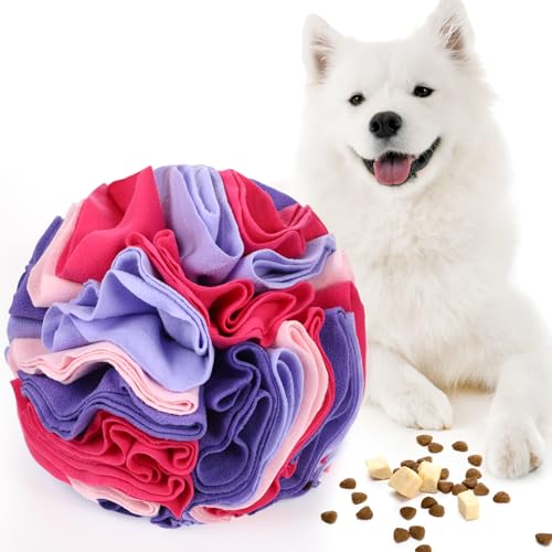 Sonwyoung Extra großer interaktiver Futterball für Hunde, 30,5 cm, Jumbo-Schnüffel-Puzzle-Spielzeug, riesiger, bunter Schnüffelball, Rasse für Hunde, Training, geistiger körperlicher Stressabbau (Rosa von Sonwyoung