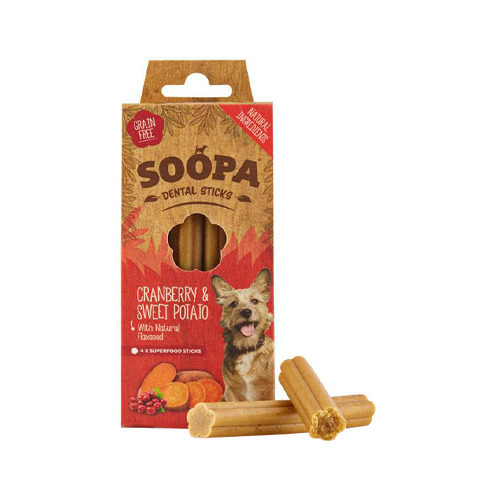 Soopa Dental Stick - Cranberry & Süßkartoffel - 4 Sticks Soopa Dental Stick - Cranberry & Süßkartoffel - 4 Sticks von Soopa