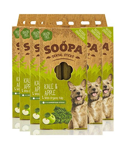 Soopa Dental Sticks Kohl und Apfel, 6 Stück von Soopa