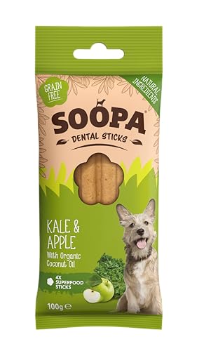 Soopa Zahnpflege-Sticks mit Grünkoh-l und Apfel-Geschmack, 100 g von Soopa