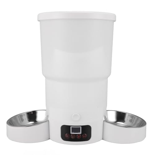 Automatischer Haustierfuttermittel, 304 Edelstahl -Lebensmittelfuttermittel, Smart Cat Food -Spender mit Timing -Portion Control, 5L Doppelschüssel, Auto -Katzen -Lebensmittelspender für Kleine Automatischer Haustierfuttermittel, 304 Edelstahl -Lebensmittelfuttermittel, Smart Cat Food -Spender mit Timing -Portion Control, 5L Doppelschüssel, Auto -Katzen -Lebensmittelspender für Kleine von Sorandy