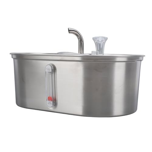 Cat Feeder und Waterer Combo, Automatische Haustierwasserschale, Edelstahl 3L -Katzenwasserbrunnen mit Stiller Pumpe, Nahrung und Wasserspender für Katzen, Kleine Hunde Cat Feeder und Waterer Combo, Automatische Haustierwasserschale, Edelstahl 3L -Katzenwasserbrunnen mit Stiller Pumpe, Nahrung und Wasserspender für Katzen, Kleine Hunde von Sorandy