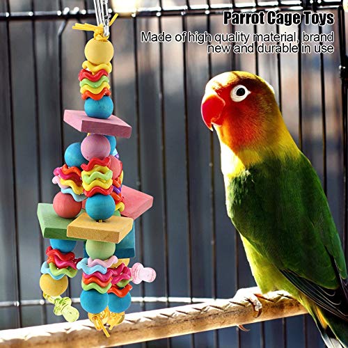 Comdy Papageienspielzeug, Käfigspielzeug, Bunte Holzaras für Nymphensittiche für kleine Sittiche Liebesvögel von Sorandy