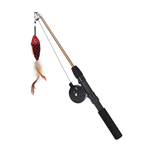 Interaktives Katzenspielzeug mit Zauberstab Einziehbare Angelrute Lustige Katze Stick Spielen Spielzeug Haustier Companion Cattraction Spielzeug mit Dangler für Hauskatzen Kätzchen Interaktives Katzenspielzeug mit Zauberstab Einziehbare Angelrute Lustige Katze Stick Spielen Spielzeug Haustier Companion Cattraction Spielzeug mit Dangler für Hauskatzen Kätzchen von Sorandy