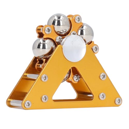 Schreibtischspielzeug für Zappel, Ferresrad -Fingerspitzen Rotierendes Spielzeug, Aluminiumlegierung Dekompressionsrad Rotierendes Spielzeug für Erwachsene, Stressabbau und Unterhaltsames (Gold) von Sorandy
