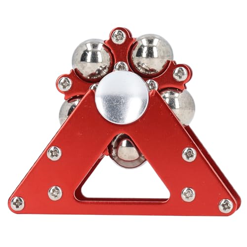 Schreibtischspielzeug für Zappel, Ferresrad -Fingerspitzen Rotierendes Spielzeug, Aluminiumlegierung Dekompressionsrad Rotierendes Spielzeug für Erwachsene, Stressabbau und Unterhaltsames (Rot) von Sorandy