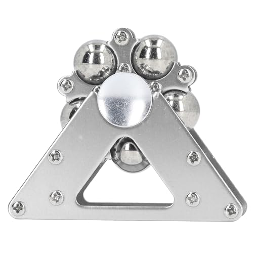 Schreibtischspielzeug für Zappel, Ferresrad -Fingerspitzen Rotierendes Spielzeug, Aluminiumlegierung Dekompressionsrad Rotierendes Spielzeug für Erwachsene, Stressabbau und Unterhaltsames (Silver) von Sorandy