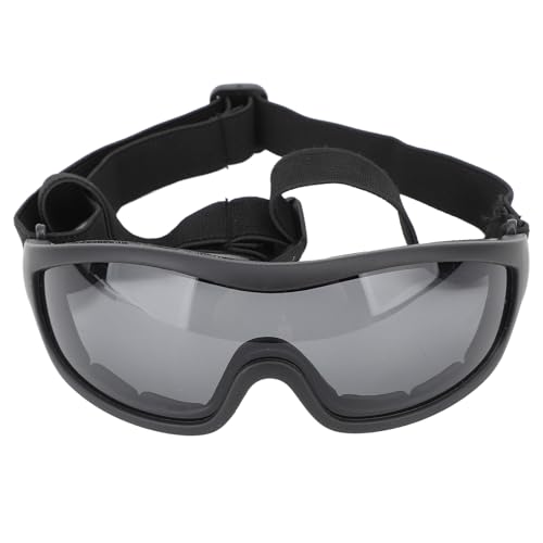 UV-Schutz-Hunde-Sonnenbrille, Wind-, Staub- und Nebelschutz, Augenschutz, Haustierbrille, Schutzbrille für Kleine Hunderassen mit Verstellbarem Riemen für Hunde Katzen (Grey) von Sorandy