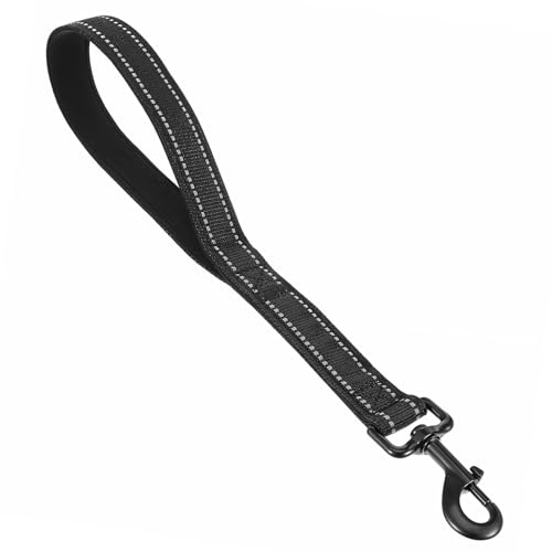 Hausleine für Hunde, 38 cm Hundeleine Kurz Trainingsleine mit Gepolstertem Griff und 360° Drehbarer Metallclip Schwarz Kurzführer für Große Mittlere Kleine Hunde Schwarz Hausleine für Hunde, 38 cm Hundeleine Kurz Trainingsleine mit Gepolstertem Griff und 360° Drehbarer Metallclip Schwarz Kurzführer für Große Mittlere Kleine Hunde Schwarz von Sorcristy