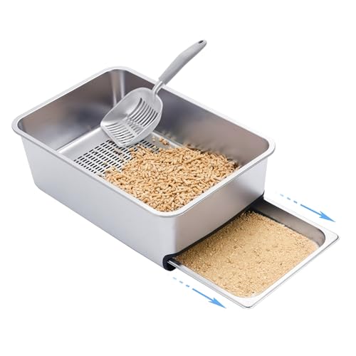 Sorstrem Ausziehbare Katzentoilette, Spritzschutz und Geruchskontrolle, 20,3 cm von Sorstrem