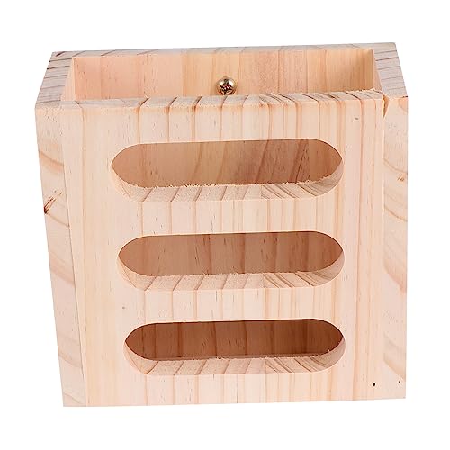 Sosoport Futter Futterkrippe Aus Holz Grashalter Ständer für Heimtierbedarf Quadratischer Ständer Leicht Zu Reinigen für Den Garten von Sosoport
