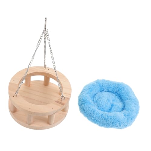 Sosoport Haustier-hängemattenbett Für Käfig Rundes Nest Aus Holz Weich Gemütlich Haustierzubehör Für Hamster Zufällige Farbe von Sosoport