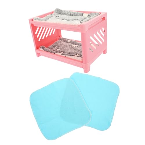 Sosoport Chinchilla-Bett Stabiles Haustierbett Für Hamster Meerschweinchen Abnehmbares Hasenbett Doppellagiges Versteckbett Zufälliger Stil von Sosoport