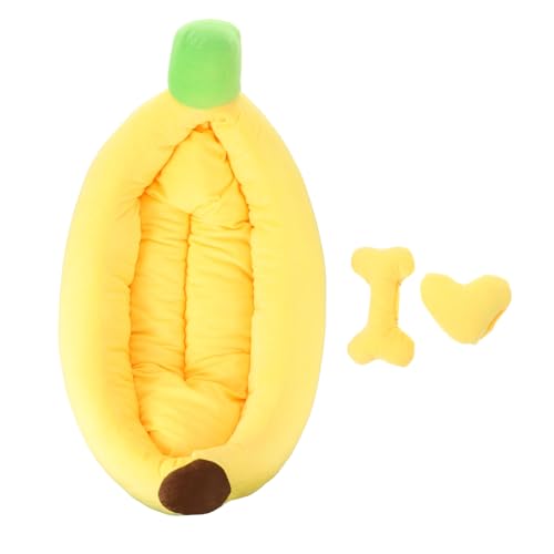 Sosoport 1 Satz Haustierbett pet Bed haustierfeldbett Haustierprodukt Katzenhöhle Haustierbehausung Wurf Hundebett Katze Hund Welpe Katzennest im Haushalt Hundenest im Haushalt Stoff Yellow von Sosoport