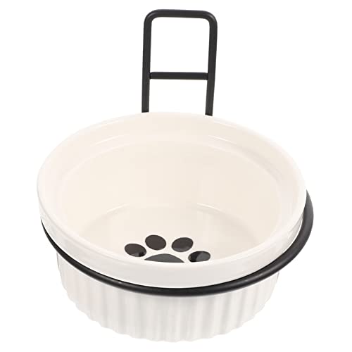 Sosoport 1 Satz Haustiernapf pet Food Container Dog Bowl Schüssel mit Eisengestell Keramiknapf für Haustiere Katzennäpfe Futternapf für Hunde herausnehmbarer Futterautomat Katzennapf Mauer von Sosoport