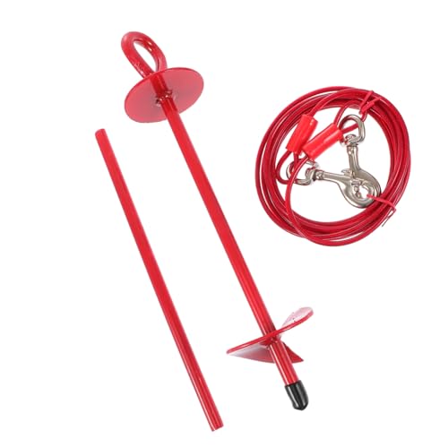 Sosoport Outdoor-hundepfahl-fixatorkabel Für Hunde Stahlmaterial Rostfrei Für Die Jahreszeiten Sosoport Outdoor-hundepfahl-fixatorkabel Für Hunde Stahlmaterial Rostfrei Für Die Jahreszeiten von Sosoport