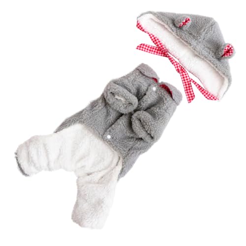 Sosoport 1 Satz Hund einteiliger Hut Haustier Hund wintermantel Fälschung Vlies Hundemantel mit Baumwollfutter Hundekleidung für Hundebekleidung Hunde-Outfit Polarfleece Grey Sosoport 1 Satz Hund einteiliger Hut Haustier Hund wintermantel Fälschung Vlies Hundemantel mit Baumwollfutter Hundekleidung für Hundebekleidung Hunde-Outfit Polarfleece Grey von Sosoport