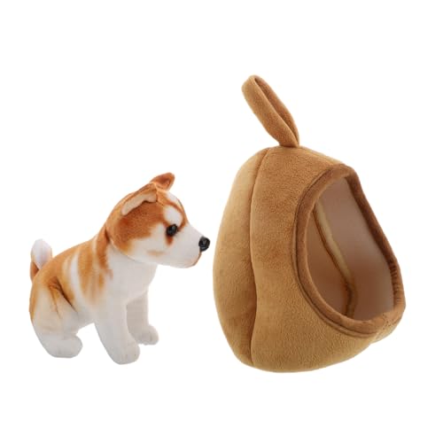 Sosoport 1 Satz Hundehausspielzeug -hundehütte Welpen Ausgestopftes Tier Realistischer Spielzeughund Welpenverzierung Riesige Kuscheltiere Süßes Stofftier Light Brown Plüsch Sosoport 1 Satz Hundehausspielzeug -hundehütte Welpen Ausgestopftes Tier Realistischer Spielzeughund Welpenverzierung Riesige Kuscheltiere Süßes Stofftier Light Brown Plüsch von Sosoport
