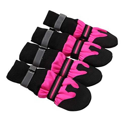 Sosoport 1 Satz Hundeschuhe Schuhhund Hundesocken Mit Grip Welpe Haustier Neuheit Hunde-Lounge-socken Hunde-matschanzug Hundeschuhe Für Den Winter Hundehalsbänder Große Rassen Hündchen Rosy von Sosoport