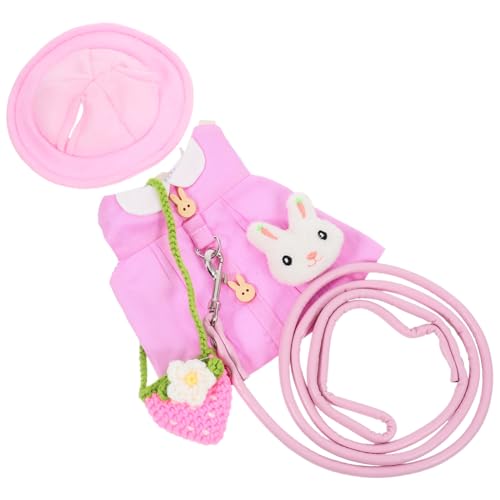 Sosoport Hase und Katze Kleidung Set und Tasche Haustier Outfit Mini Hut für Meerschweinchen Modisch Sosoport Hase und Katze Kleidung Set und Tasche Haustier Outfit Mini Hut für Meerschweinchen Modisch von Sosoport
