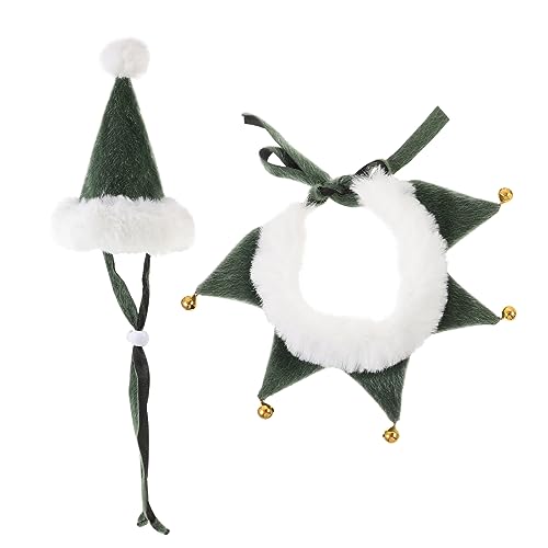 Sosoport 1 Satz Pet Christmas Dress up Speichelserviette Dekorationen Hut Für Haustierkostüme Weihnachtshundehalsband Katzenhalsband Mit Fliege Katze Mit Glocke Collier Green Polyester Sosoport 1 Satz Pet Christmas Dress up Speichelserviette Dekorationen Hut Für Haustierkostüme Weihnachtshundehalsband Katzenhalsband Mit Fliege Katze Mit Glocke Collier Green Polyester von Sosoport