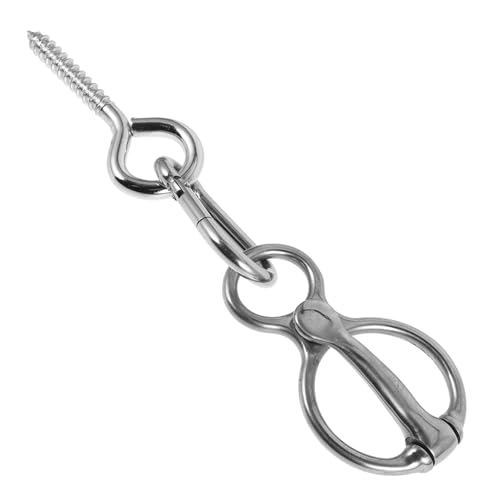 Sosoport 1 Satz Pferde Anbindering Humane Trainingsausrüstung mit Schnellverschluss und Augenschraube Vielseitig Einsetzbar für Stall und Transport Sicherer Pferdeschutz Silber von Sosoport