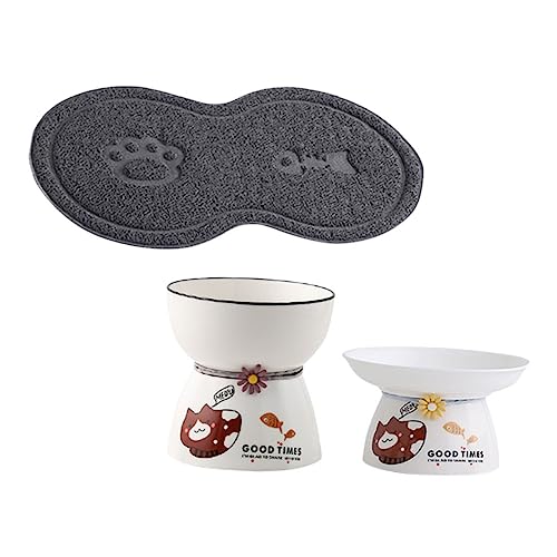 Sosoport 1 Satz Porzellanschale hohes Kornbecken Futterautomaten für Katzen zeitgesteuerter Katzenfutterautomat Haustier pet Bowl Dog Bowl Katze erhöhte Schüssel Nackenschutzschale Keramik Sosoport 1 Satz Porzellanschale hohes Kornbecken Futterautomaten für Katzen zeitgesteuerter Katzenfutterautomat Haustier pet Bowl Dog Bowl Katze erhöhte Schüssel Nackenschutzschale Keramik von Sosoport