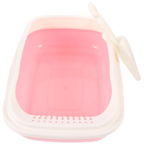 Sosoport 1satz Katzenstreu Box Halboffene Toilette Für Katzen Mit Schaufel Praktisches Design Für Saubere Räume Für Zuhause Und Haustierbedarf von Sosoport