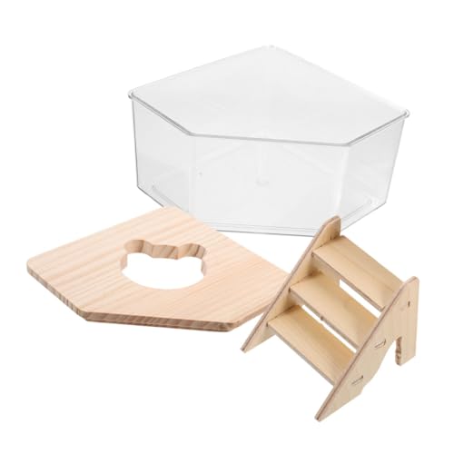 Sosoport 1 Set Hamsterbadezimmer Und Große Transparente Sandbadebox Leicht Zu Reinigen Doppelt Verwendbar Zum Und Als Toilette Geeignet Für Kleine Haustiere Sosoport 1 Set Hamsterbadezimmer Und Große Transparente Sandbadebox Leicht Zu Reinigen Doppelt Verwendbar Zum Und Als Toilette Geeignet Für Kleine Haustiere von Sosoport