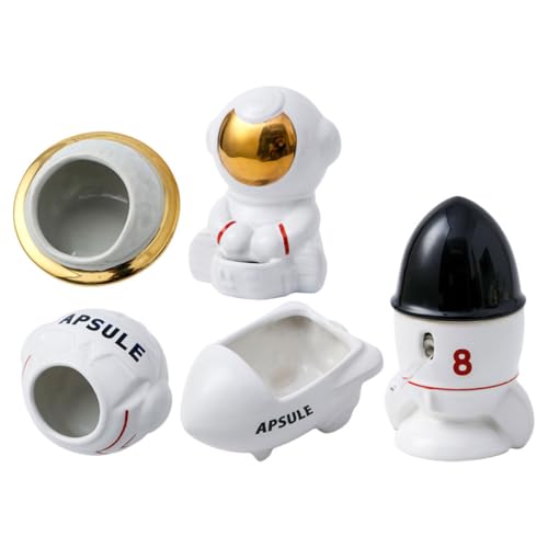 Sosoport Meerschweinchen-Set Mit Weltraumthema 5-TLG. Keramik-futternapf Für Hamster Raumschiff-badewanne Versteck Ornament Sosoport Meerschweinchen-Set Mit Weltraumthema 5-TLG. Keramik-futternapf Für Hamster Raumschiff-badewanne Versteck Ornament von Sosoport