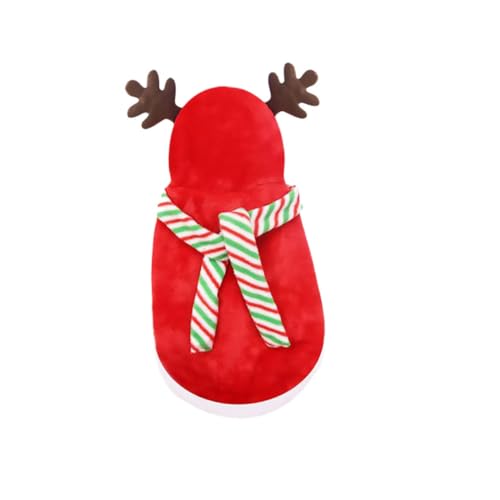 Sosoport Haustierbedarf Weihnachten Hund Haustier Weihnachtskostüm Entzückende Haustierkleidung Hund Lustige Kleidung Warmes Fleece Hundekleid von Sosoport