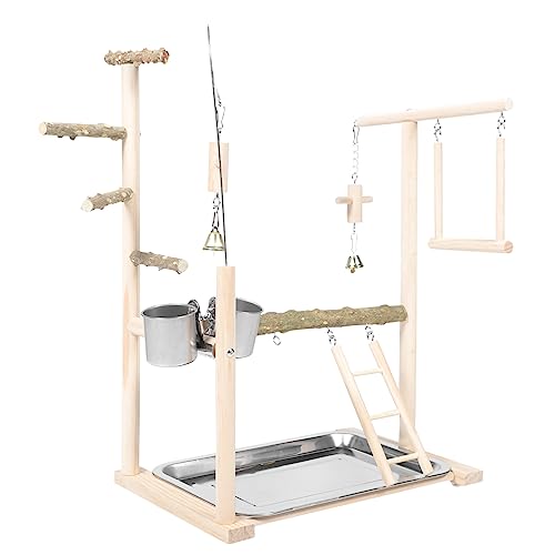 Sosoport Papageien-stehstange Aus Holz Vogel-tischtrainingsständer Vogelspielplatz-futterspender Für Den Außenbereich Papageienkäfig-zubehör Sosoport Papageien-stehstange Aus Holz Vogel-tischtrainingsständer Vogelspielplatz-futterspender Für Den Außenbereich Papageienkäfig-zubehör von Sosoport