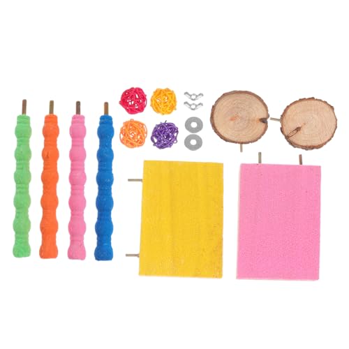 Sosoport Frosted Springboard Spielzeug - Papageienkäfig-zubehör - Fördert Die Schnabelpflege Und Körperliche Aktivität Kleiner Vögel von Sosoport