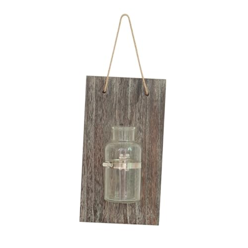 Sosoport Vintage-wandvase Aus Holz Dekoration Für Hydrokulturblumen Flaschenseil Zum Aufhängen Für Zuhause Und Dekoration Zufälliger Stil von Sosoport
