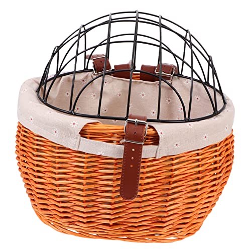 Sosoport 1 Stück Fahrradkorb aus Rattan Tasche Haustier Haustiere Fahrradkorb mit Deckel Katzenkörbe Katzenkorb Gewebte Korb für Fahrrad Katzenfahrradkorb Eisen Schokolade Zufällige Farbe Sosoport 1 Stück Fahrradkorb aus Rattan Tasche Haustier Haustiere Fahrradkorb mit Deckel Katzenkörbe Katzenkorb Gewebte Korb für Fahrrad Katzenfahrradkorb Eisen Schokolade Zufällige Farbe von Sosoport