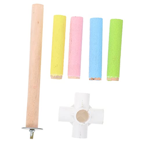 Sosoport 1stück Robuster Holzstand Für Papageien Multifunktionale Krallenpflege-Stange Für Vögel Pet Training Toy Installieren Für Käfige Geeignet von Sosoport