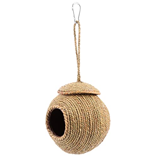 Sosoport 1 Stück Hamster Strohseil Gewebtes Nest Nester Käfigseile Zuchtparadies Stall Papageien Meerschweinchenbett Vogel Eichhörnchenbettwäsche Hamster Papagei Gewebtes von Sosoport