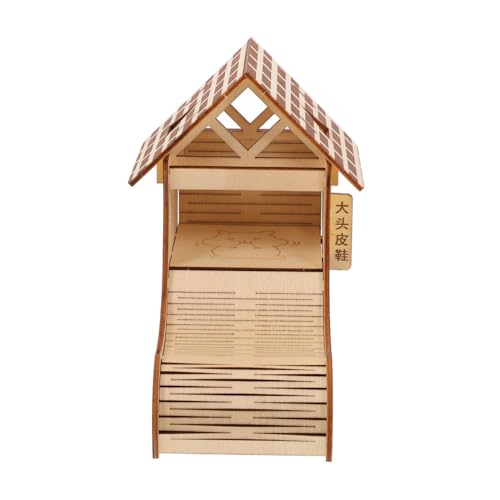 Sosoport 1 Stück Hamsterhaus aus Naturholz Spielplattform für Kleintiere Atmungsaktiv und Komfortabel Langlebiges Versteckspielzeug für Hamster und Kleine Haustiere als Schlafplatz und von Sosoport