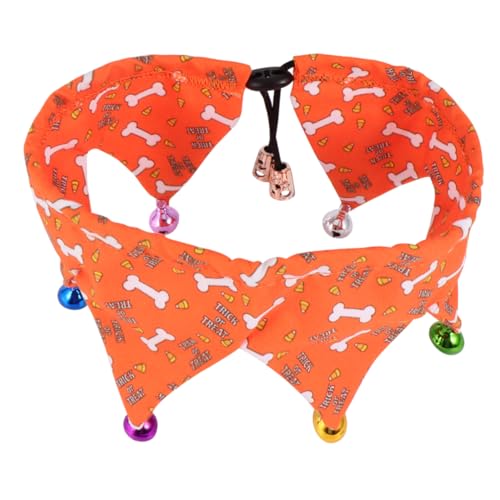 Sosoport 1 Stück Haustierhalsband Hundekotbeutel Haustier Katze Hund Geburtstagsoutfit Glocke Haustier Katze Halloween Dekoration Niedliche Hundehalstücher Haustier Halloween Kostüme von Sosoport