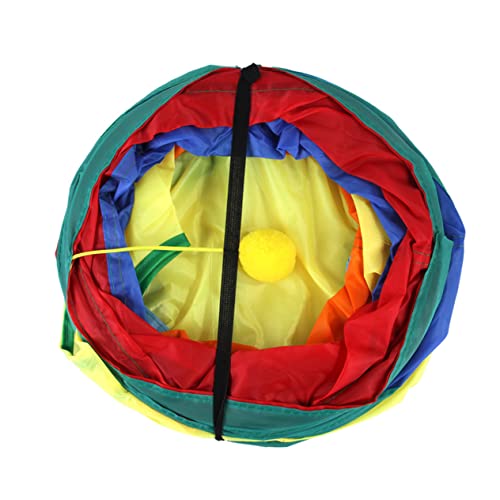 Sosoport 1 Stück Katzenrassel aus Papier Tunnel drinnen Zelt groß kräuseln für cat Tent cat cave cat Tunnel katzenball Katzentunnel Katzen -Tunnelspielzeug Polyester Baumwolle Colorful von Sosoport